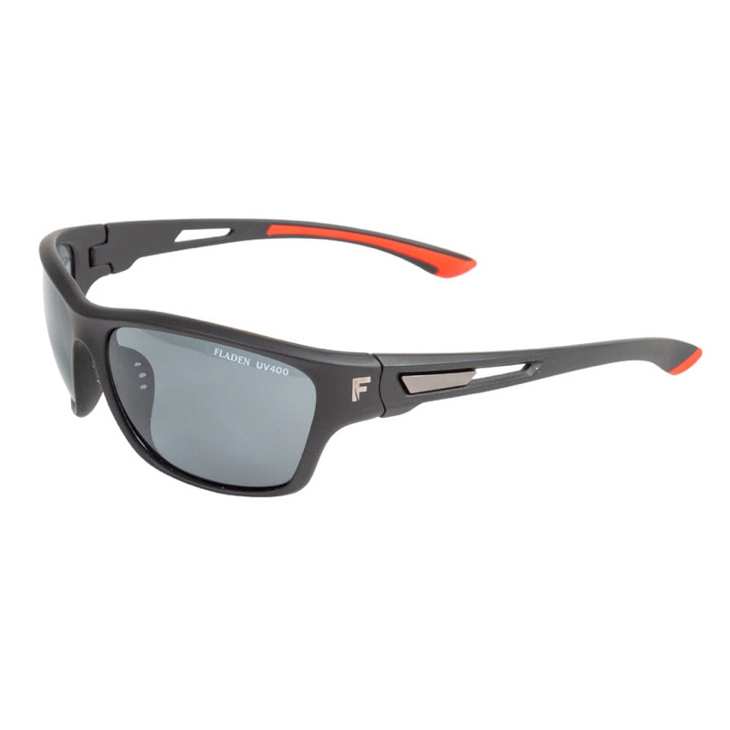 Fladen Polarized Sunglasses Matt Black Red Grey Lens