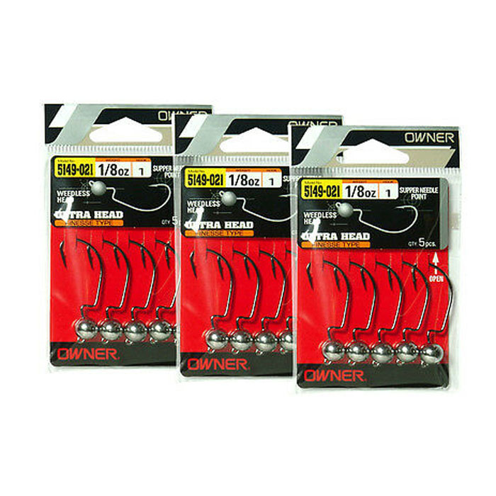 Owner Ultra Head Finesse Style Offset (5-Pack)