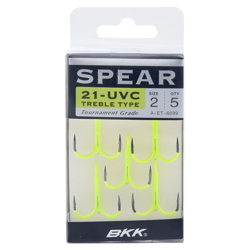 BKK SPEAR-21 SS UVC (Chartreuse) Treble Hook