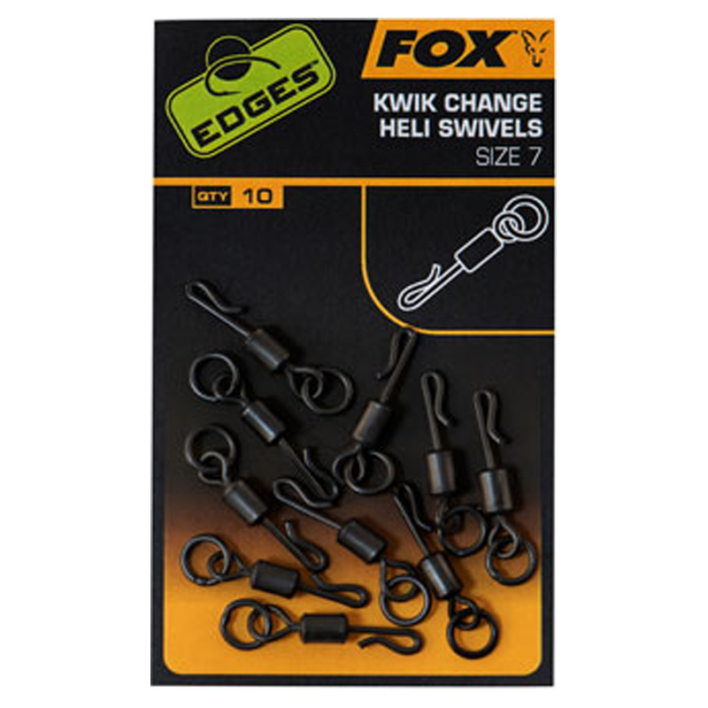 Fox Edges Kwik Change Heli Swivels (10-pack) Size 7