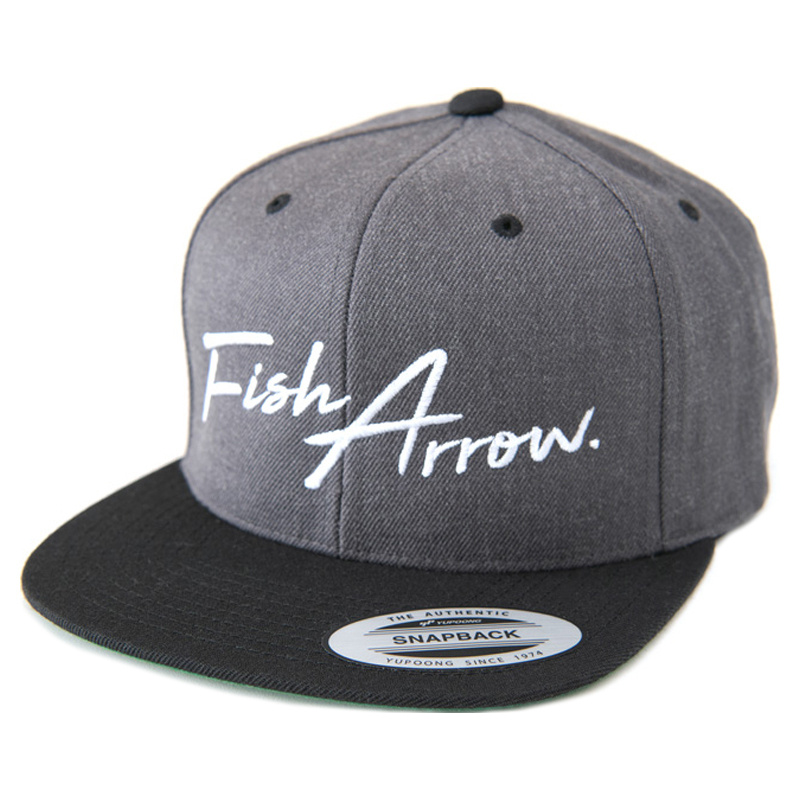 Fish Arrow Flat Cap Dark Hether Grey