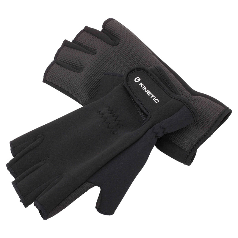 Kinetic Neoprene Half Finger Glove Black